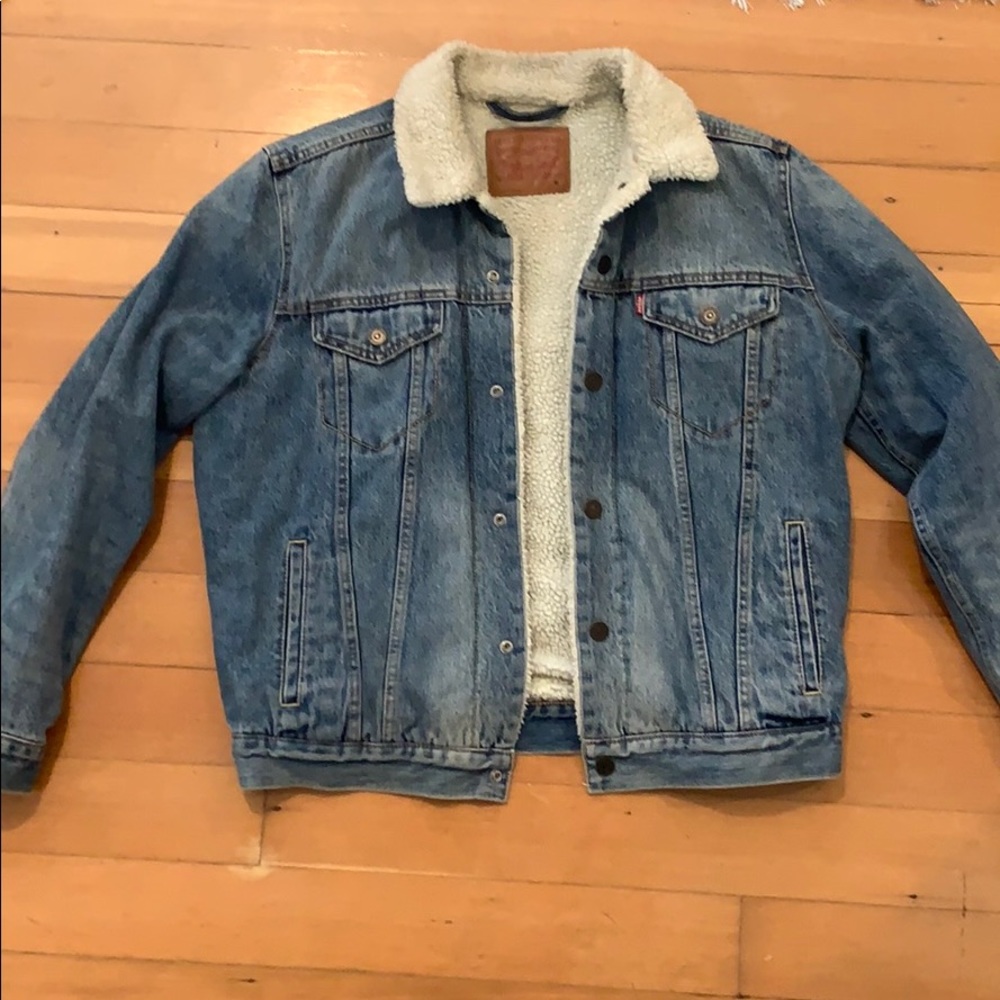 Levi’s denim Sherpa trucker jacket